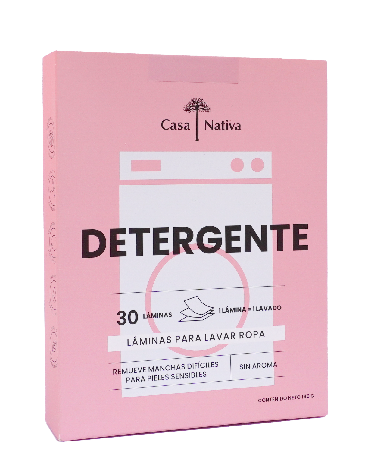 Detergente de Ropa en Laminas Sin Aroma
