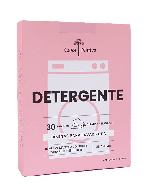 Detergente de Ropa en Laminas Sin Aroma