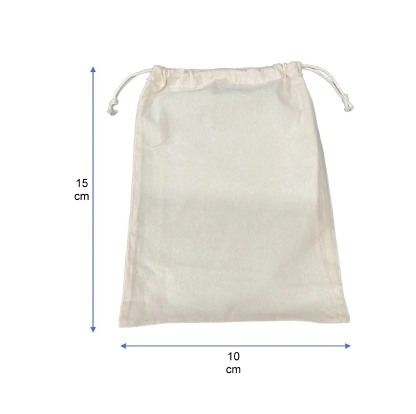 Saco reutilizable de algodón 15 x 10 cm – Buena Vibra Bags 1