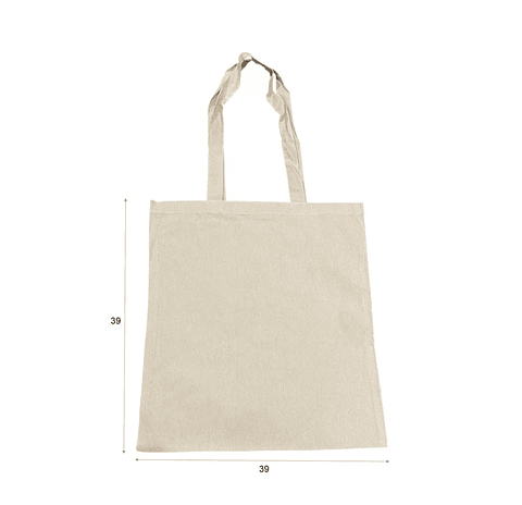 Bolsa reutilizable de crea con asas 39 x 39 cm – Buena Vibra Bags