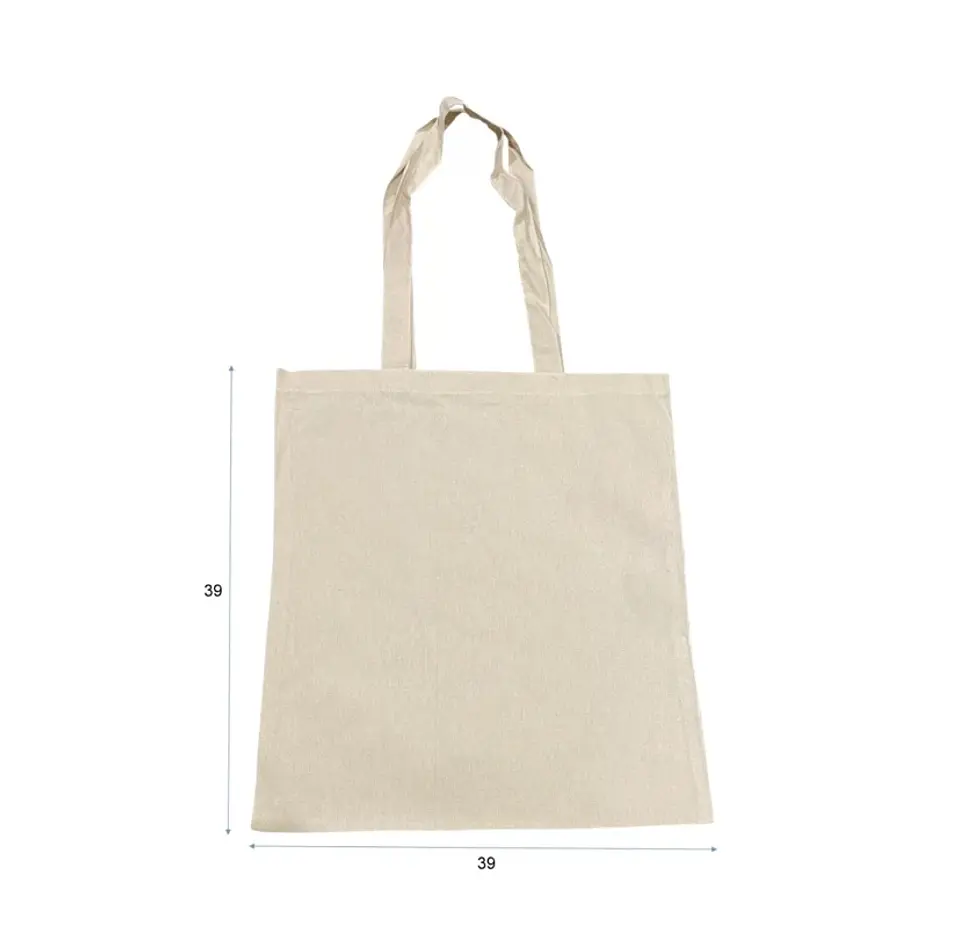 Bolsa reutilizable de crea con asas 39 x 39 cm – Buena Vibra Bags 1