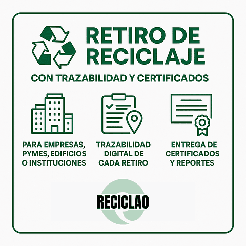 Retiro de Reciclaje con Trazabilidad y Certificados Región Metropolitana