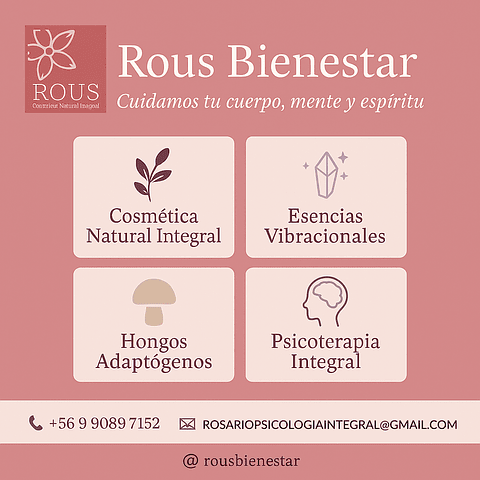 Rous Bienestar – Cosmética Natural, Hongos Adaptógenos, Psicoterapia Integral y Capacitaciones