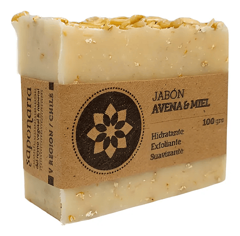 Jabón Artesanal Avena y Miel 100 grs