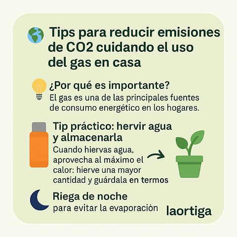 Cómo reducir emisiones de CO2 cuidando el uso de gas en casa