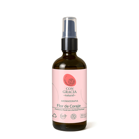 Flor de Coraje – Spray Ambiental y Textil (50 ml)