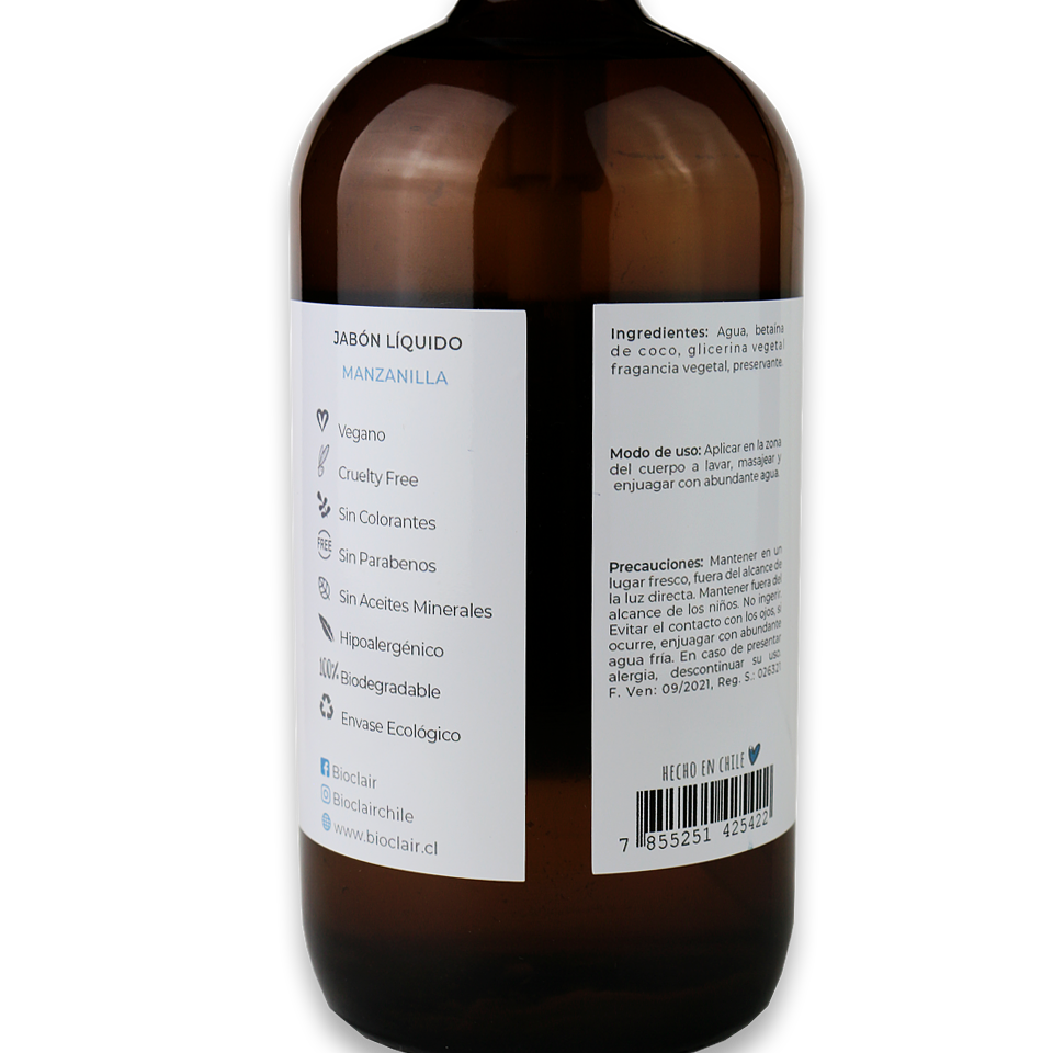 Jabón Liquido Manzanilla Retornable 3