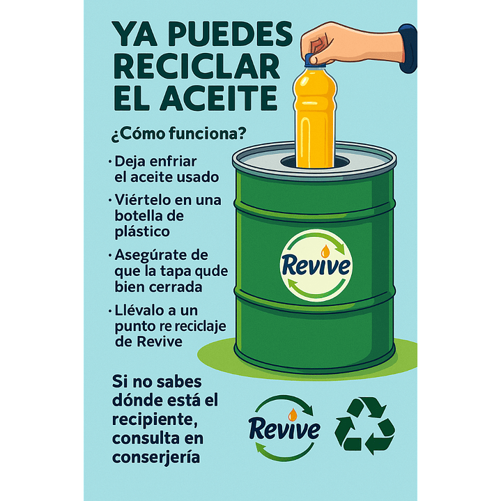 Reciclaje Revive: transformando el aceite usado en impacto positivo 2
