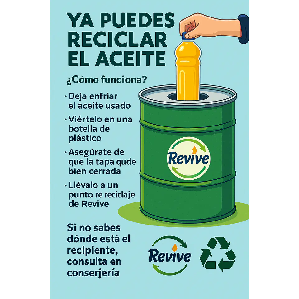 Reciclaje Revive: transformando el aceite usado en impacto positivo 2
