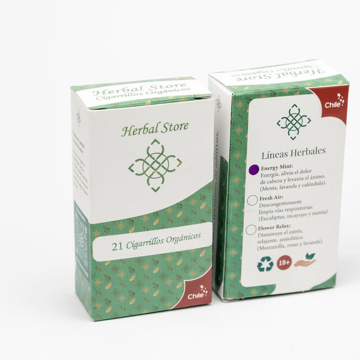 Box 21 Energy Mint – Cigarrillos Herbales Herbal Store 1