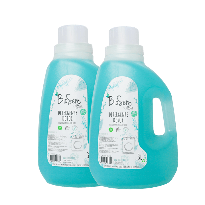Pack 2 Detergente de Ropa Antibacterial Detox Biosens 1