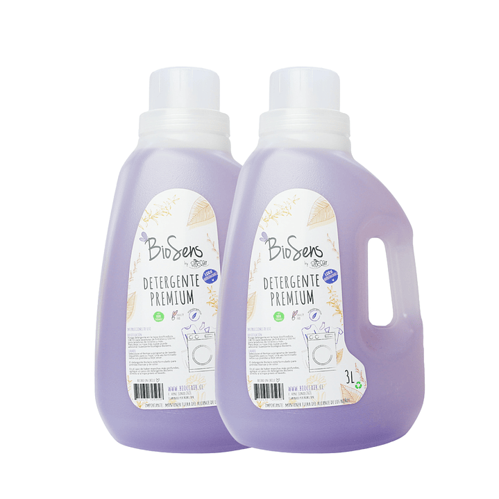 Pack 2 Detergente de Ropa Liquido Premium Biosens 3LT 1