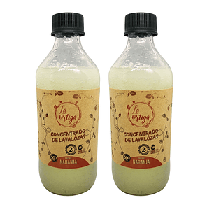 Pack 2 Concentrados de Lavalozas 500 ml — Vidrio Reutilizable | Aroma Naranja & Aloe Vera