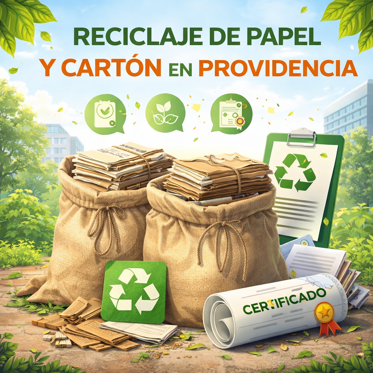 Reciclaje de papel y cartón en Providencia para empresa 1
