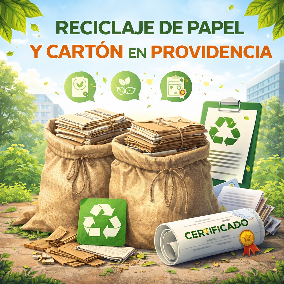 Reciclaje de papel y cartón en Providencia para empresa 1