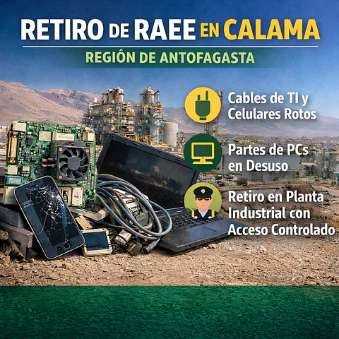 Solicitud de Retiro de RAEE en Calama, Antofagasta