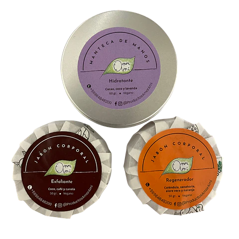 Amor Amí Pack Corporal | 2 jabones corporales + crema de manos