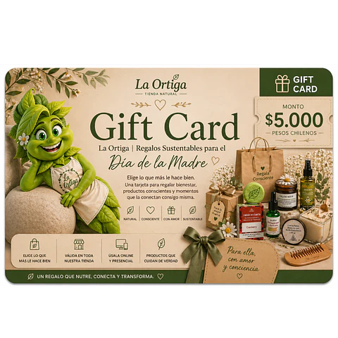 Gift Card La Ortiga | Regalos Sustentables para el Día de la Madre 5.000 $ CLP 