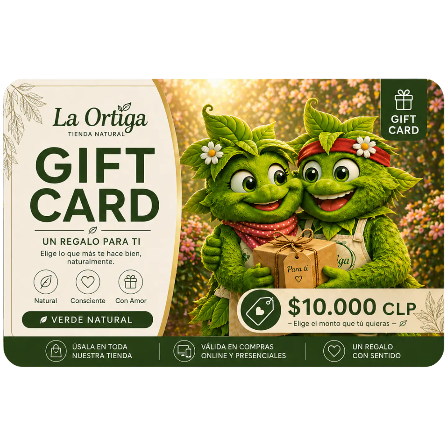 Gift Card La Ortiga | Regalos Sustentables para el Día de la Madre 10.000 $ CLP  1