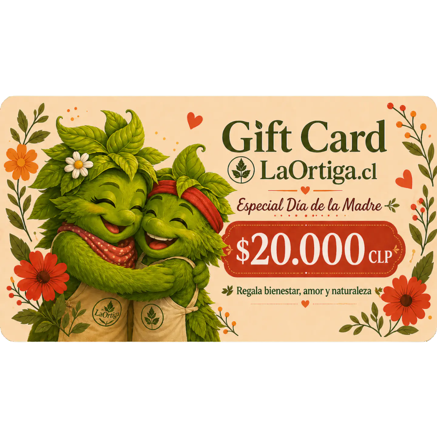 Gift Card La Ortiga | Regalos Sustentables para el Día de la Madre 20.000 $ CLP 1