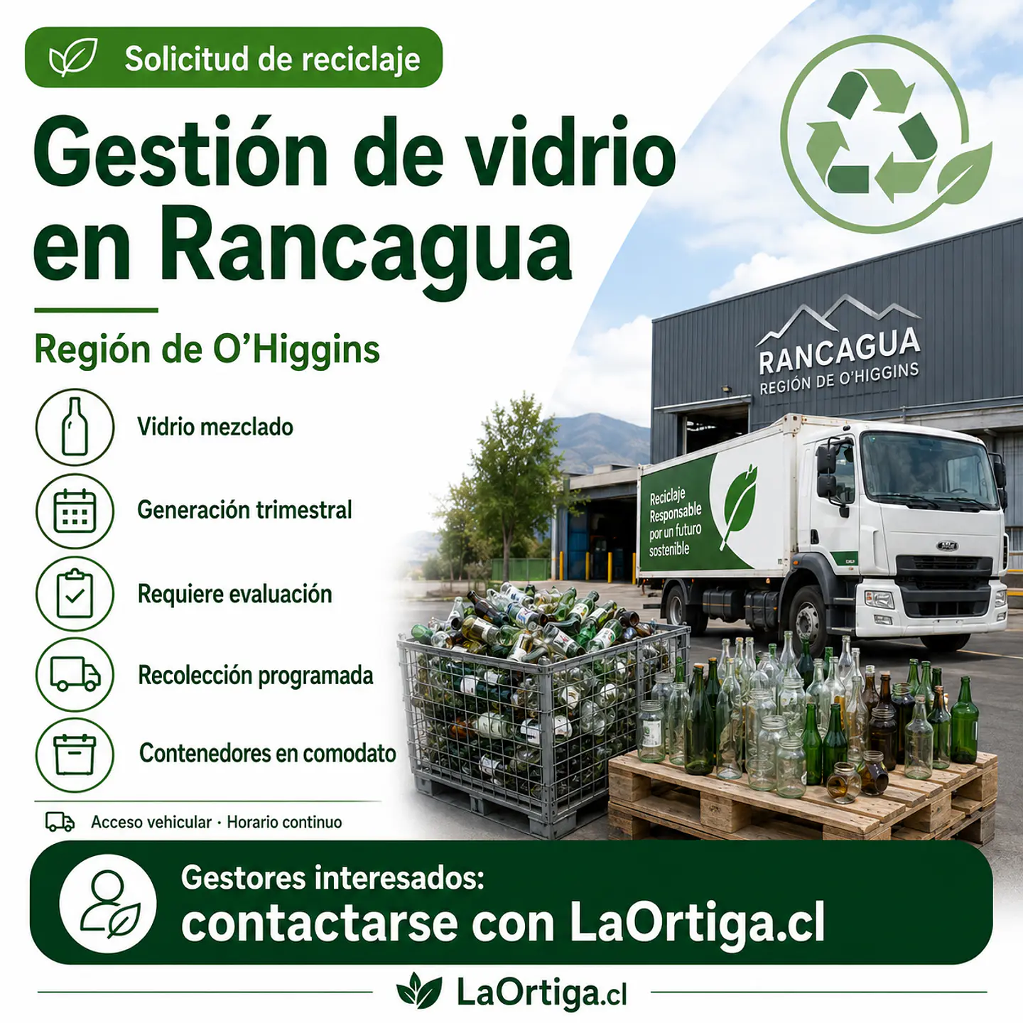 Solicitud de gestión de residuos de vidrio en Rancagua 1