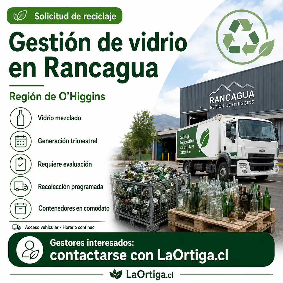 Solicitud de gestión de residuos de vidrio en Rancagua 1
