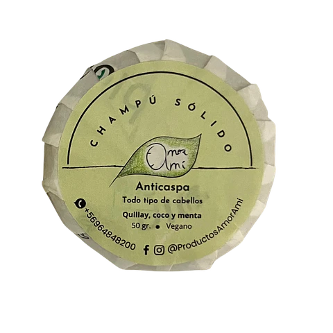 Champú Anticaspa Natural | Champú Sólido para Cuero Cabelludo Sensible
