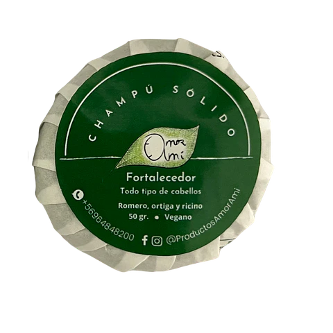 Champú Fortalecedor Natural con Ortiga y Romero | Champú Sólido para Cabello Débil