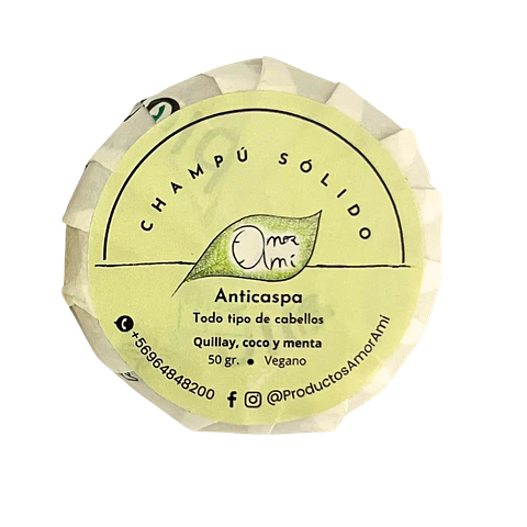 Champú Anticaspa Natural | Champú Sólido para Cuero Cabelludo Sensible