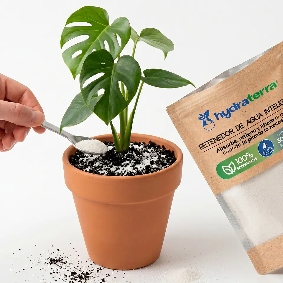 Retenedor Inteligente de Agua de Origen Vegetal para Plantas, Macetas y Jardines 250 gr  2