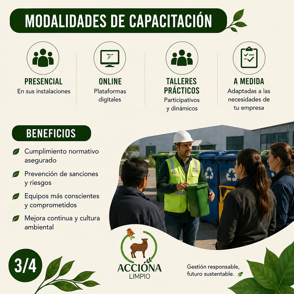 Capacitación y asistencia técnica en gestión ambiental y manejo de residuos 3