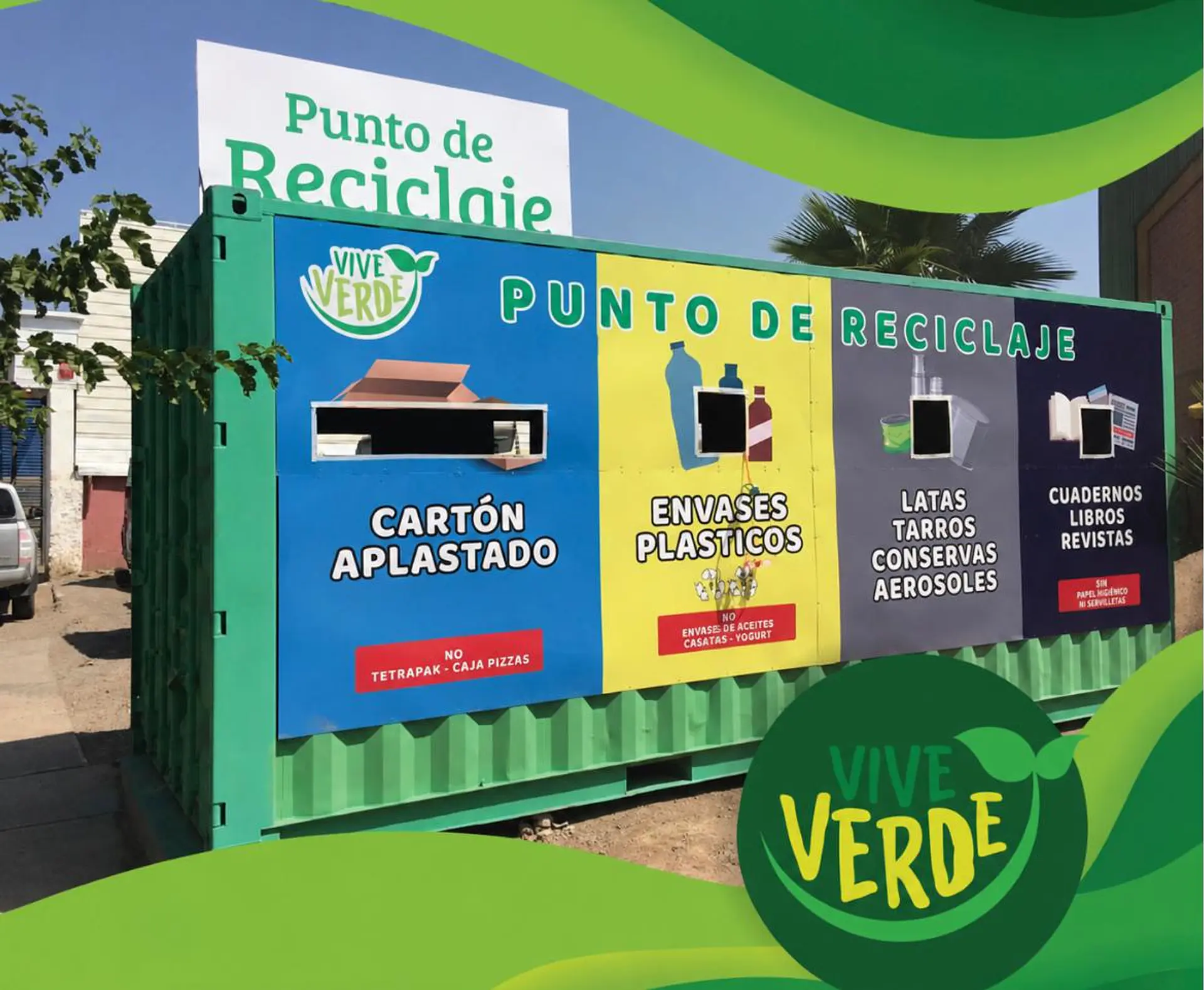 Venta de Punto Verde de Reciclaje con Container Marítimo Dry 20 2