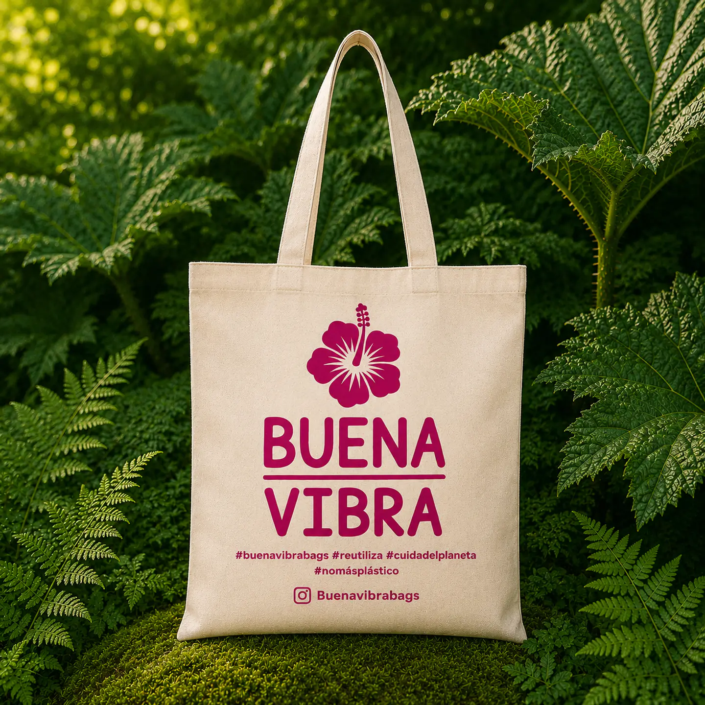 Bolsa reutilizable con asas 45 x 35 cm – Buena Vibra Bags 2