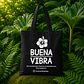 Bolsa reutilizable de crea con asas 40 x 40 cm Negra – Buena Vibra Bags - Miniatura 2