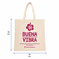 Bolsa reutilizable de crea con asas 40 x 40 cm – Buena Vibra Bags - Miniatura 1
