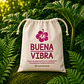 Saco reutilizable de algodón 39 x 30 cm – Buena Vibra Bags - Miniatura 2