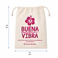 Saco reutilizable de algodón 19 x 14 cm – Buena Vibra Bags - Miniatura 1