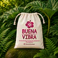 Saco reutilizable de algodón 19 x 14 cm – Buena Vibra Bags - Miniatura 2