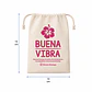 Saco reutilizable de algodón 15 x 10 cm – Buena Vibra Bags - Miniatura 1