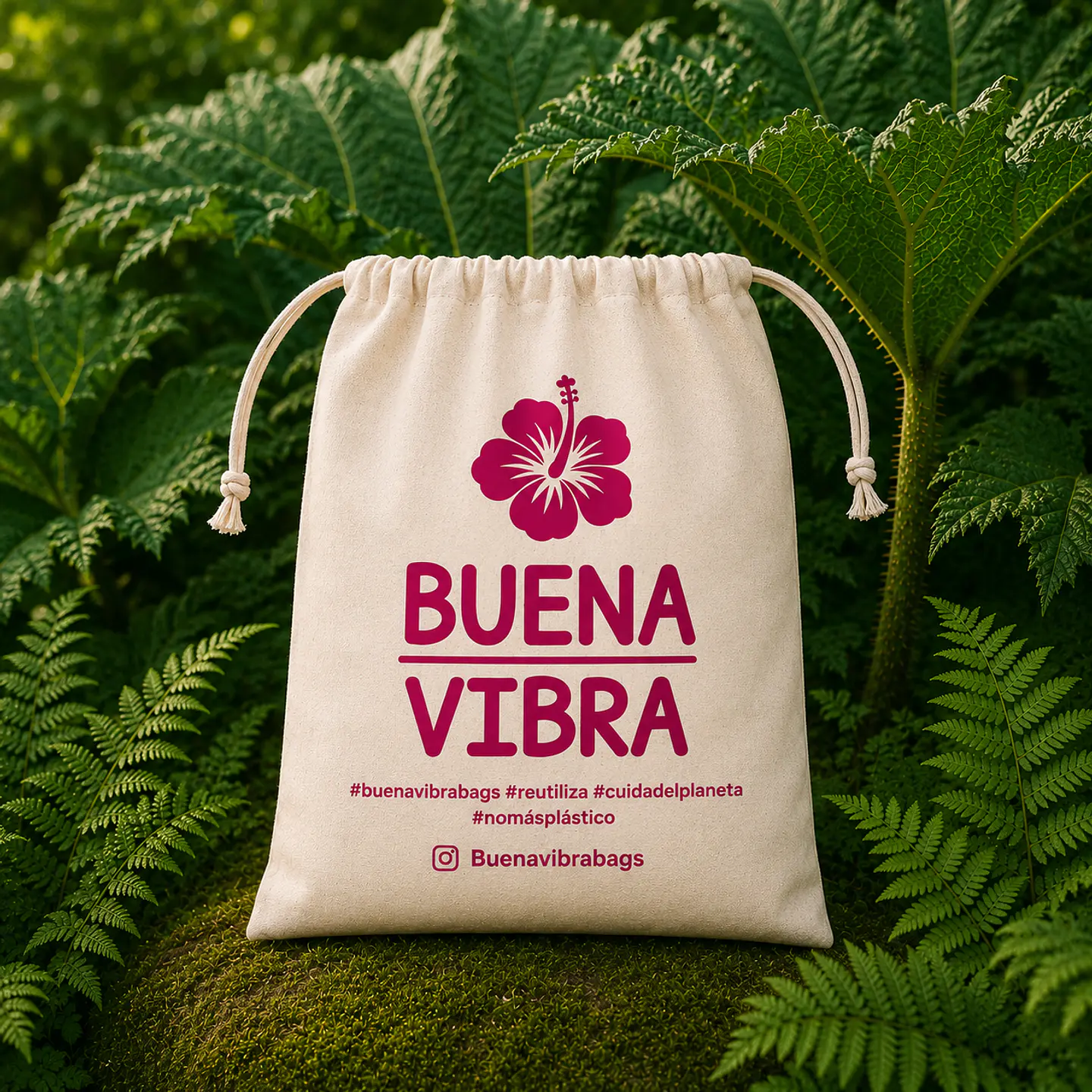  Saco reutilizable de algodón 30 x 20 cm – Buena Vibra Bags 2