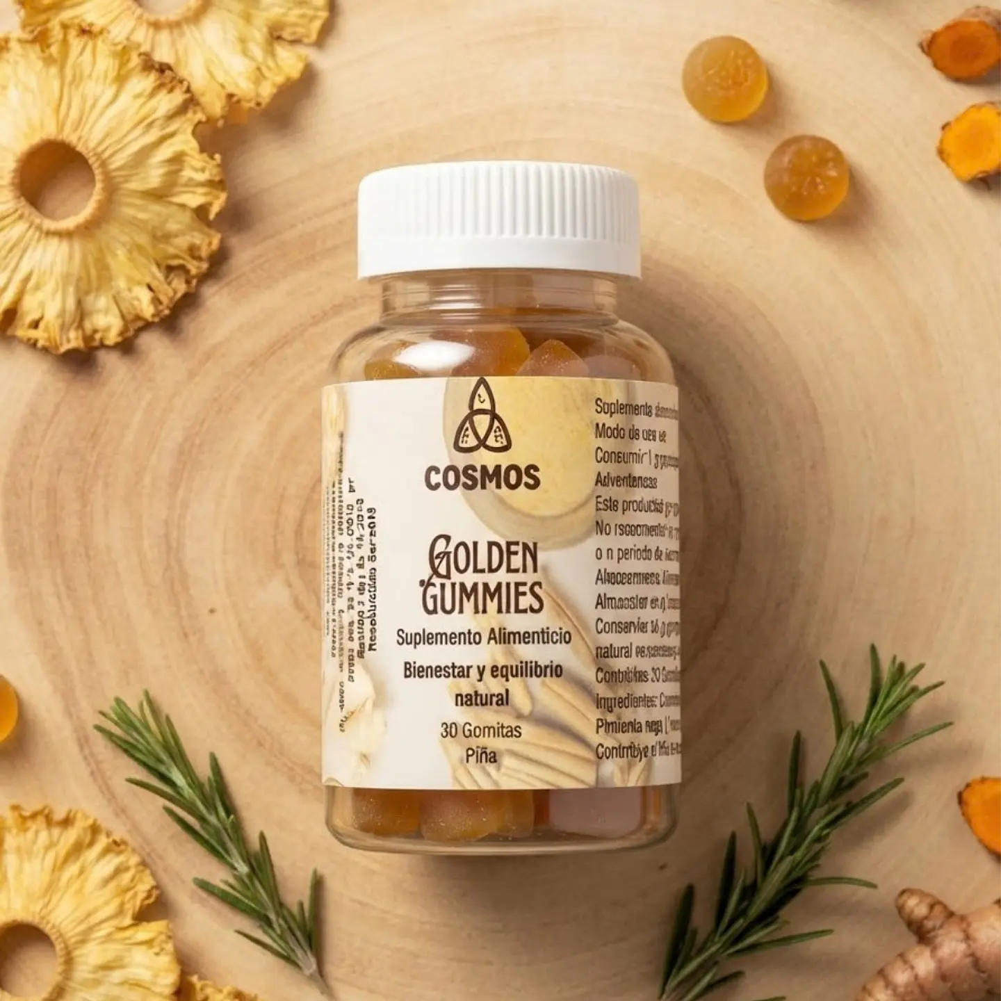Gomitas Antiflamatorias | Suplemento Alimenticio | Golden Gummies | Cosmos 1