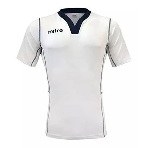 CAMISETA RUGBY FIT BLANCO/AZUL MARINO