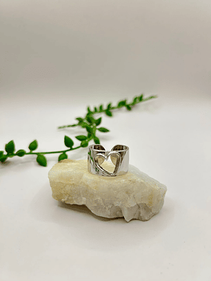 Anillo Empty Heart Silver