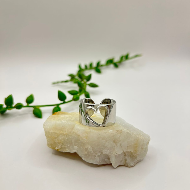 Anillo Empty Heart Silver 1