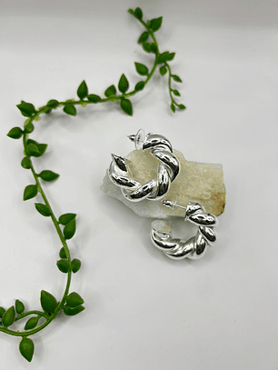 Argolla Trenzada XL Silver