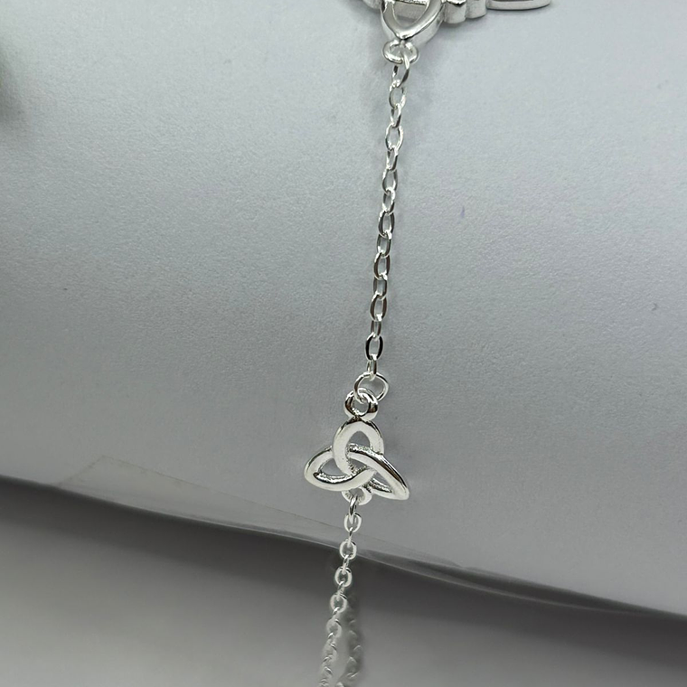 Pulsera nudo de brujas triqueta piedra luna 3