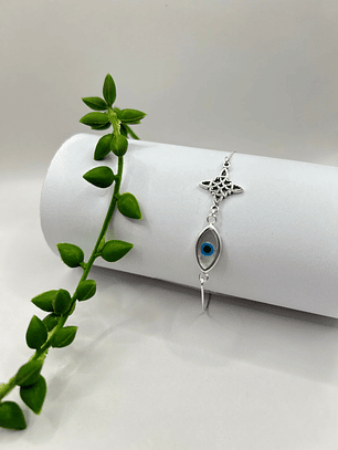 Pulsera nudo de bruja ojo turco