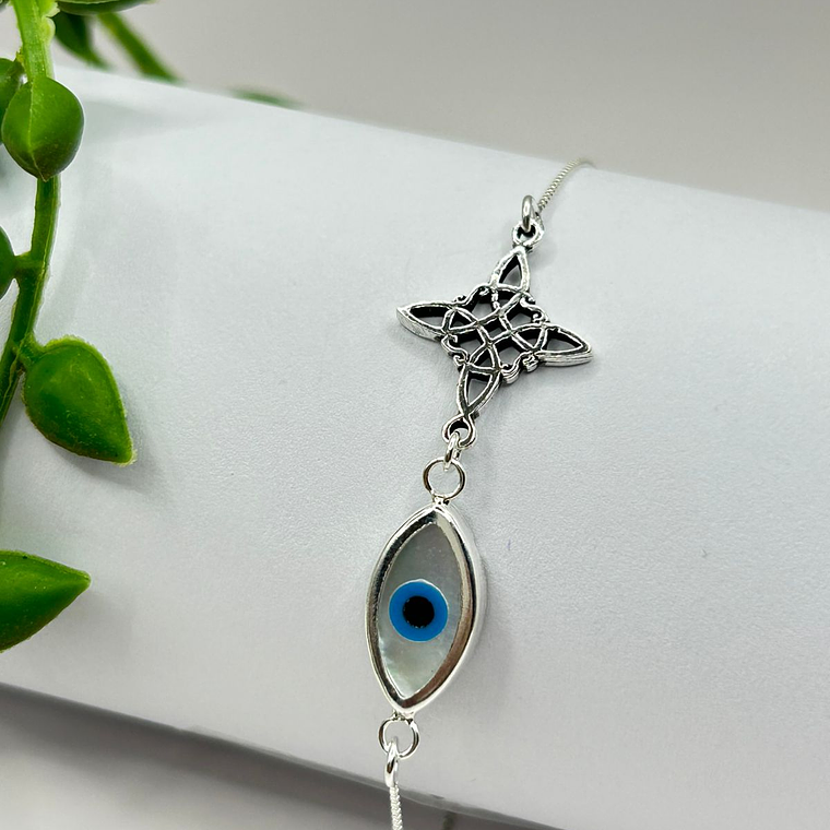 Pulsera nudo de bruja ojo turco 2