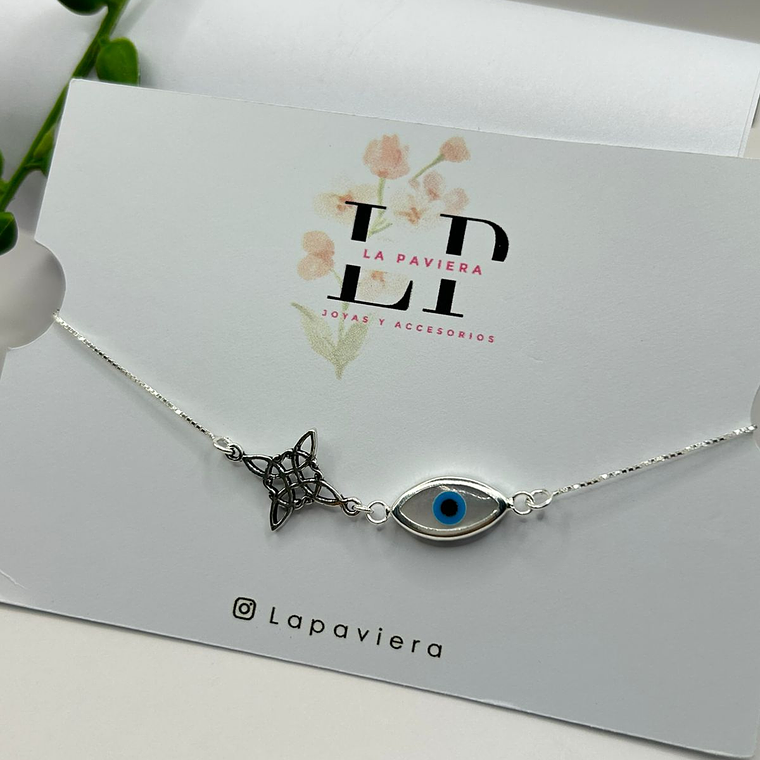 Pulsera nudo de bruja ojo turco 4