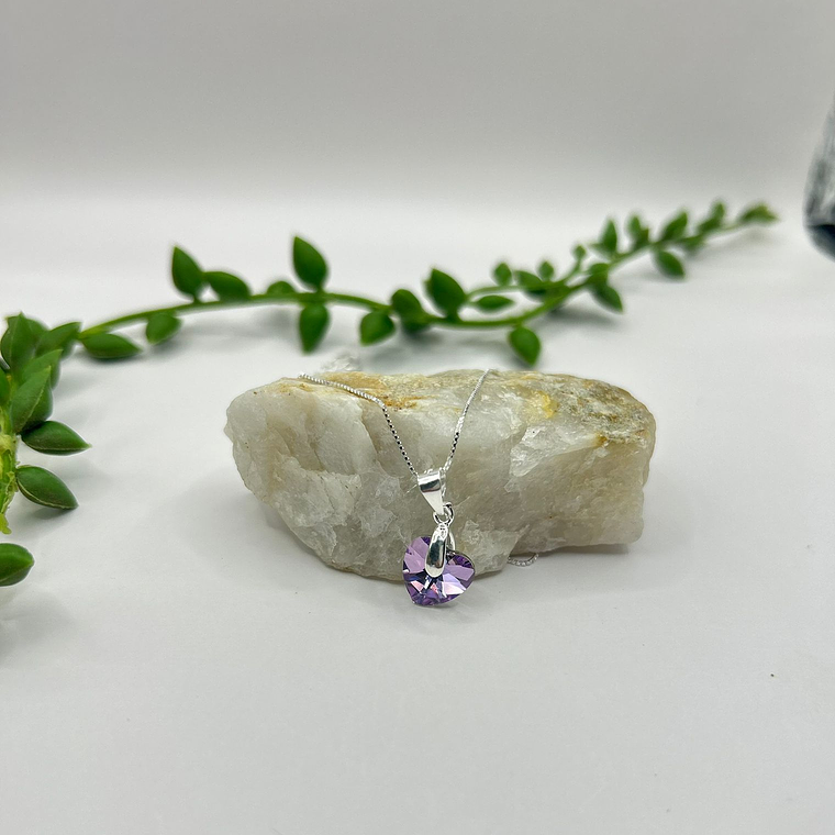 Collar Corazon hecho con cristal Swarovski® Tornasol 1